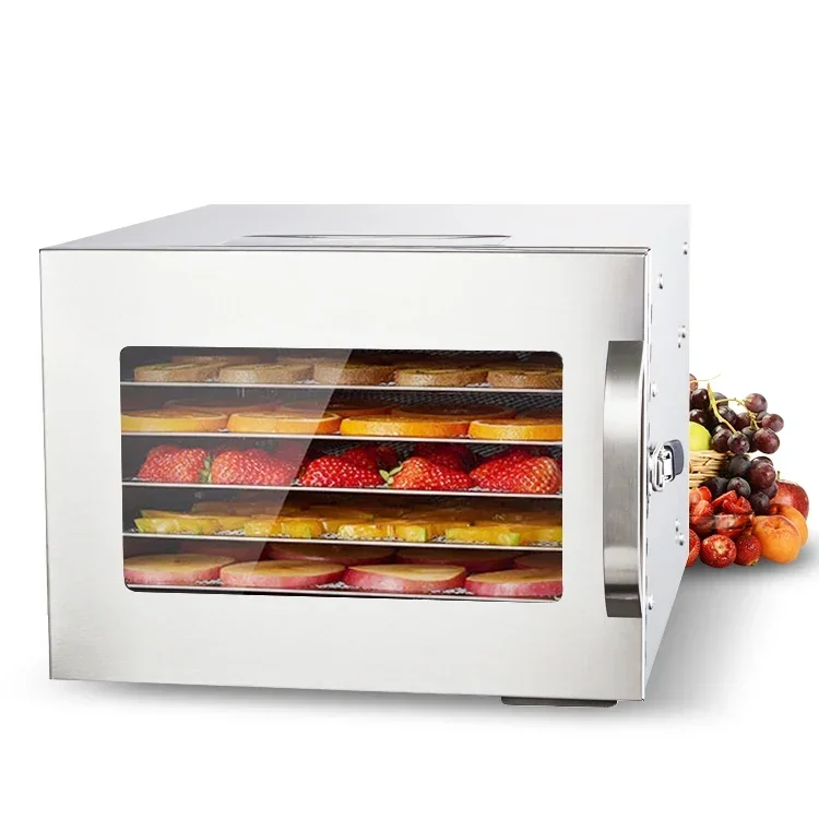 2022 New arrival 6 trays SUS 304 food grade digital control fruit household dehydrator