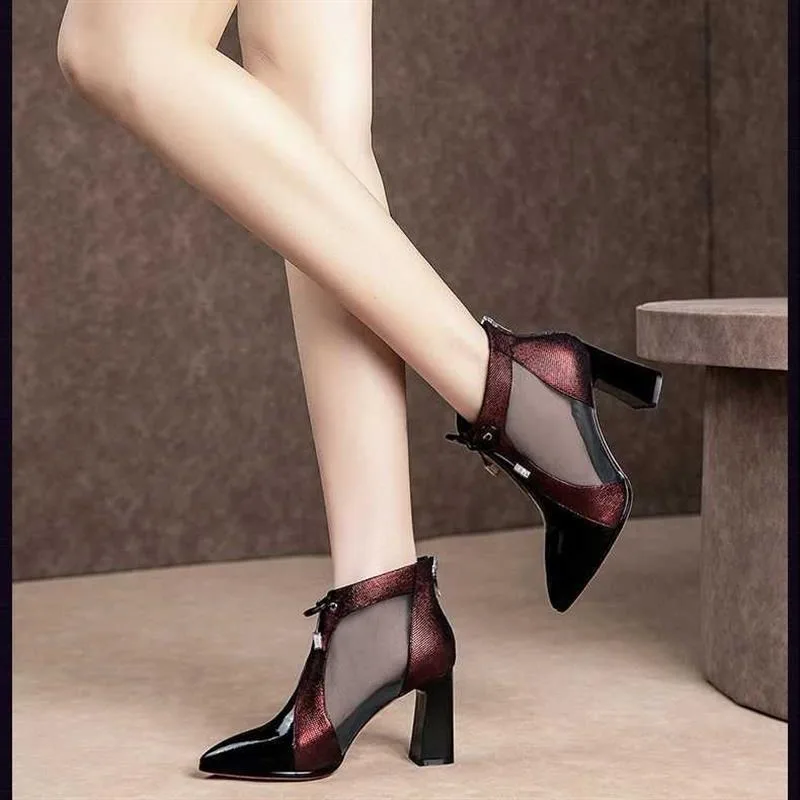 2023 Women High Heels Summer Pointed Pumps Sandals Sexy High Heels Female Summer Shoes Breathable Female Pumps Mujer