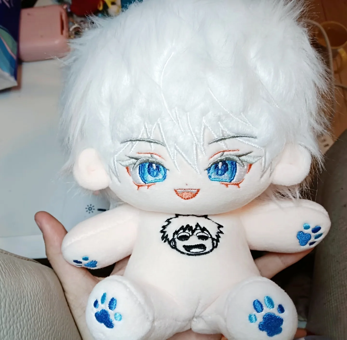 

Stuffed Anime Jujutsu Kaisen Satoru Gojo 20cm Cute Cotton Doll Toys For Children Adults Plush Puppet Collectible Birthday Gift