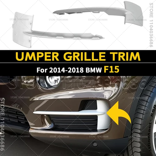 Imagen 1 del producto Para 2014-2018 F15 BMW X5 35i 35ix 35dx 40ex 50ix embellecedor de rejilla de parachoques delantero mate 51117303113 51117303114