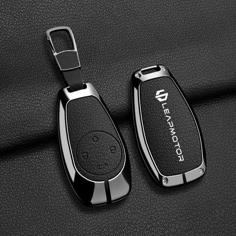 

Car Remote Key Case Cover For Leapmotor C16 C11 C10 C01 B10 T03 S01 Type Zinc Alloy Leather Protector Auto Keychain Accessories