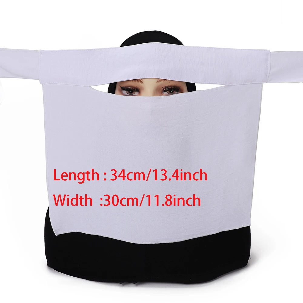 Niqab curto pitada olho respirável nida eid ramadan atacado muçulmano feminino hijab saudita rosto capa véu niqab