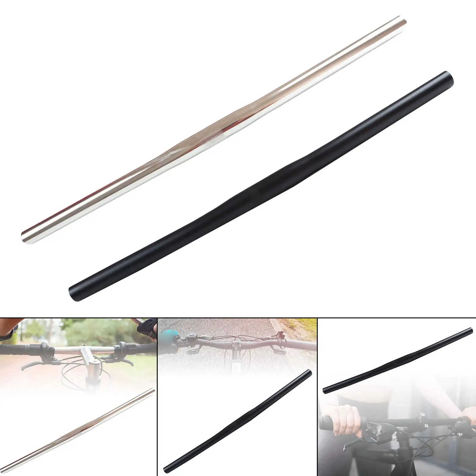 مقود الدراجة من سبائك الزنك بطول 500 مم 25.4 مم مقود مستقيم لركوب الدراجة الجبلية #4