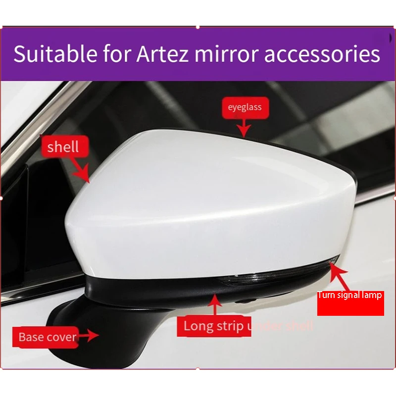 

For MazDA2 MazDA6 Atenza 2018-2022 Auto accessories Outer side view mirror housing cover base Rear view mirror lower cover lens