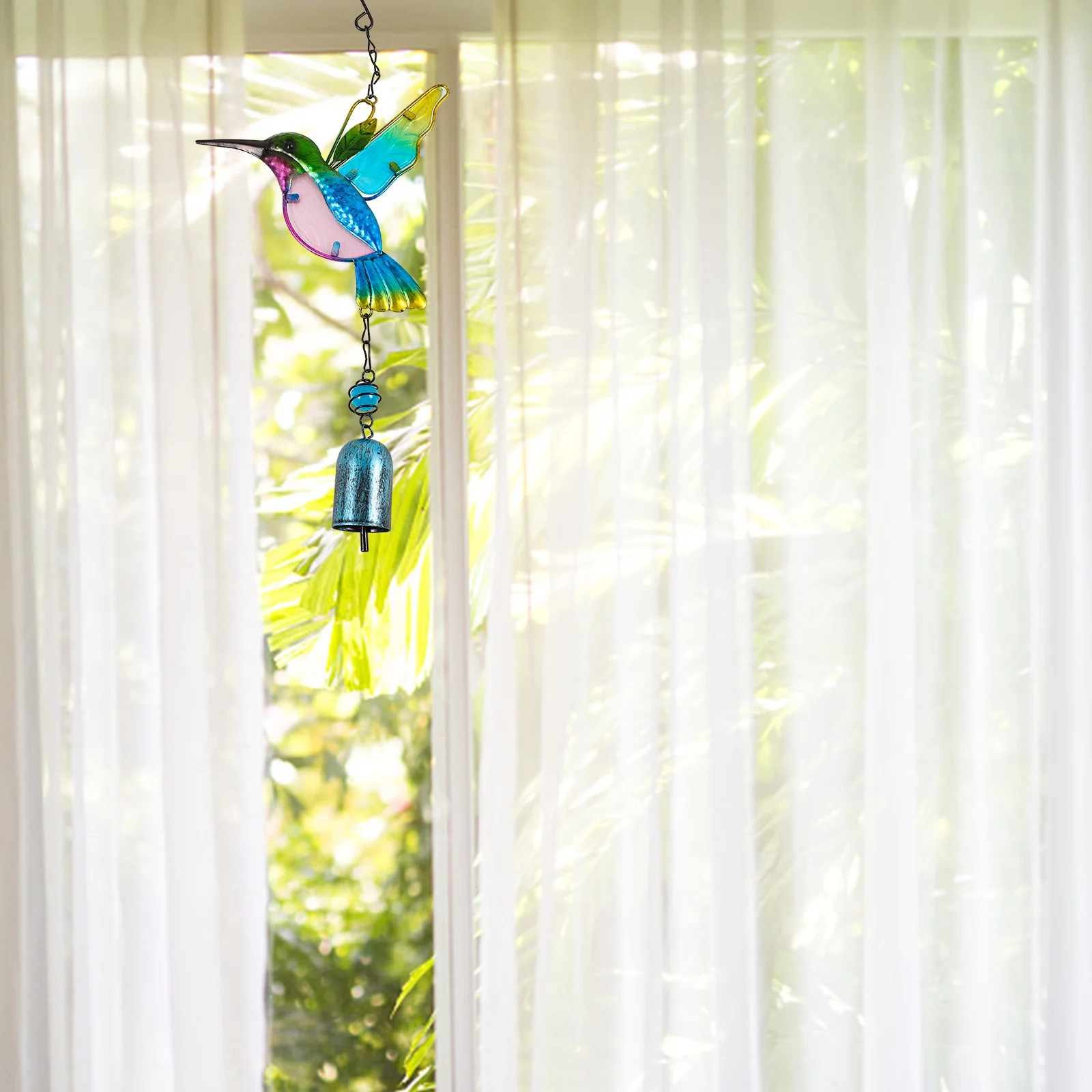 

2Pcs Hummingbirds Wind Chime Gift - Elegant Simple Design Hanging Ornament for Indoor Window Room Door Backyard Patio Decoration