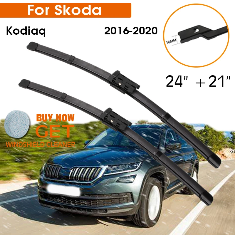 

Car Wiper Blade Blades For Skoda Kodiaq 2016-2020 24"+21" Windshield Windscreen Clean Rubber Silicon Cars Wipers Accessories