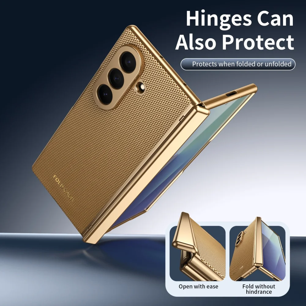 Matte Business-Frontfolie mit Kamera-Schutz und Lederhülle für Samsung Galaxy Z Fold 8 7 6 5 4 ZFold8 Scharnierabdeckung – Detail 15