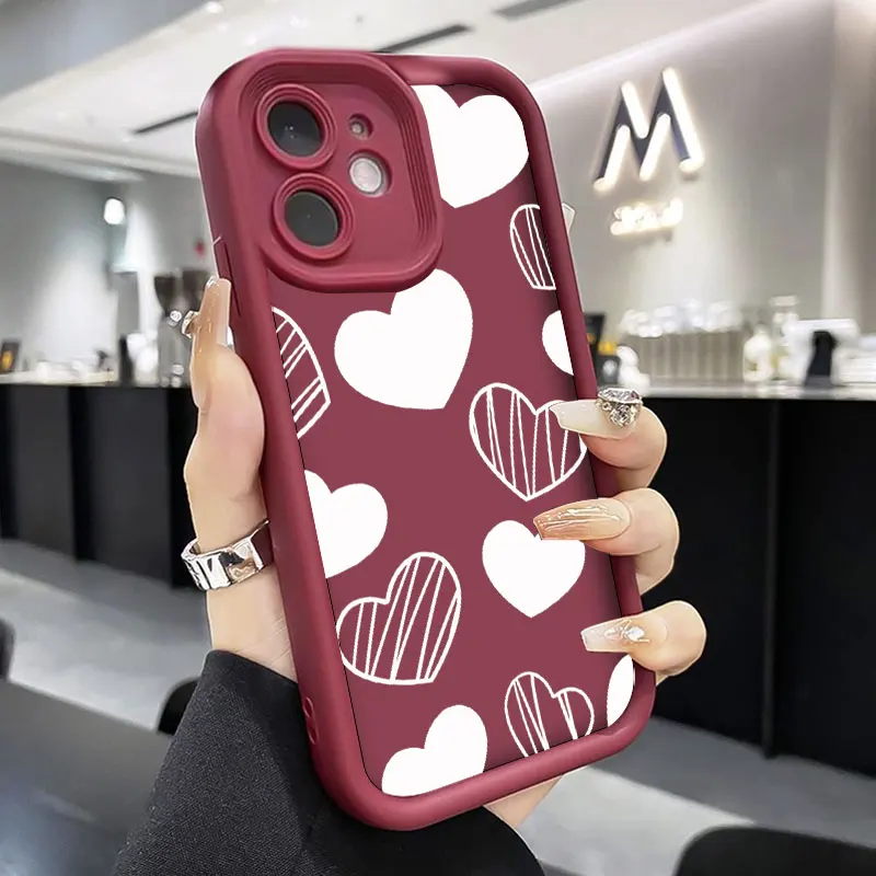 Funda de teléfono de silicona Trend Love para Vivo Y300 Y100 Y200 Y200E Y19S V30 Lite V30E V40 SE V40 Lite 4G 5G IDN cubierta suave a prueba de golpes