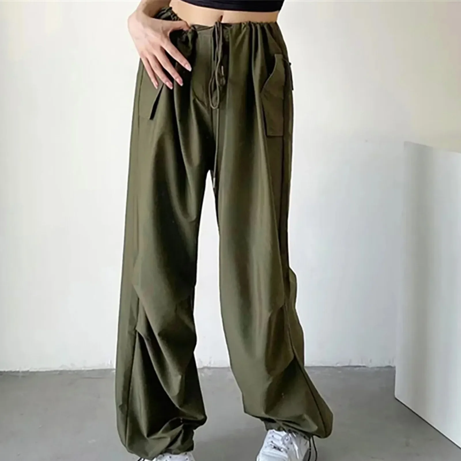 

y2k Streetwear Pockets Cargo Pants Harajuku Low Rise Baggy Straight Pants Loose Korean Fashion Trousers Aesthetic Womens