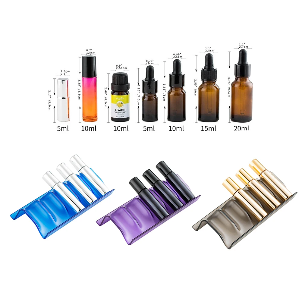 

5 Pcs Essential Oil Storage Rack Aromatherapy Oils Container Racks Bottle Organizer for Drawer Small Travel