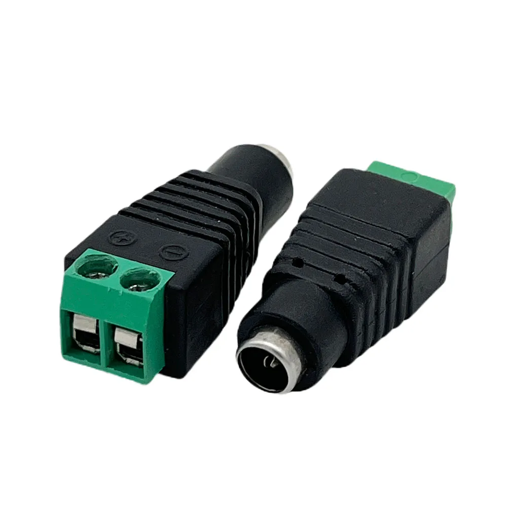 

5.5mm x 2.1mm Female Male DC 12V Power LED Connector Jack Plug Adapter For 3528 5050 LED Strip Modules CCTV Camera Power Supply