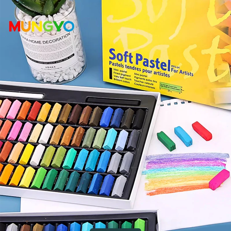 

Korea Mungyo Color Chalk Pen 24 Colors 32 Colors 48 Colors 64 Colors Soft Four-way Color Powder Stick