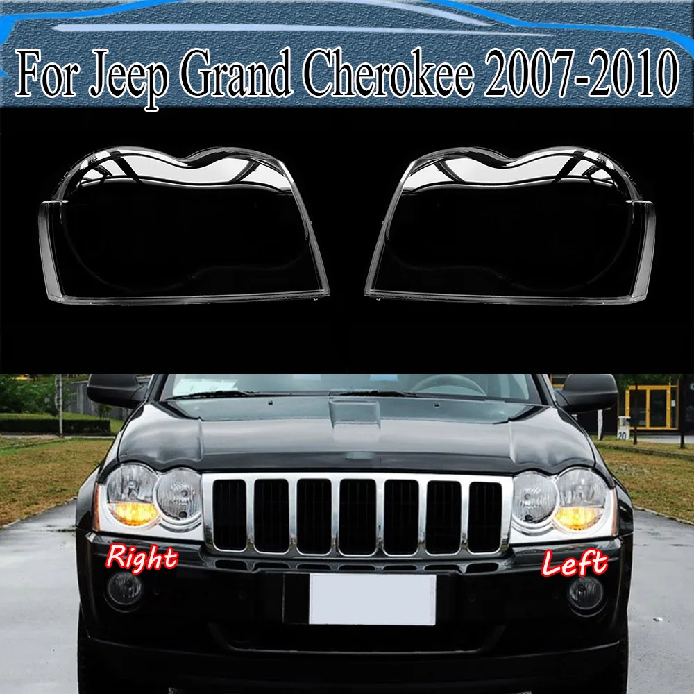 

For Jeep Grand Cherokee 2007-2010 Headlight Lens Shell Transparent Headlamp Cover Replace The Original Lampshade Plexiglass