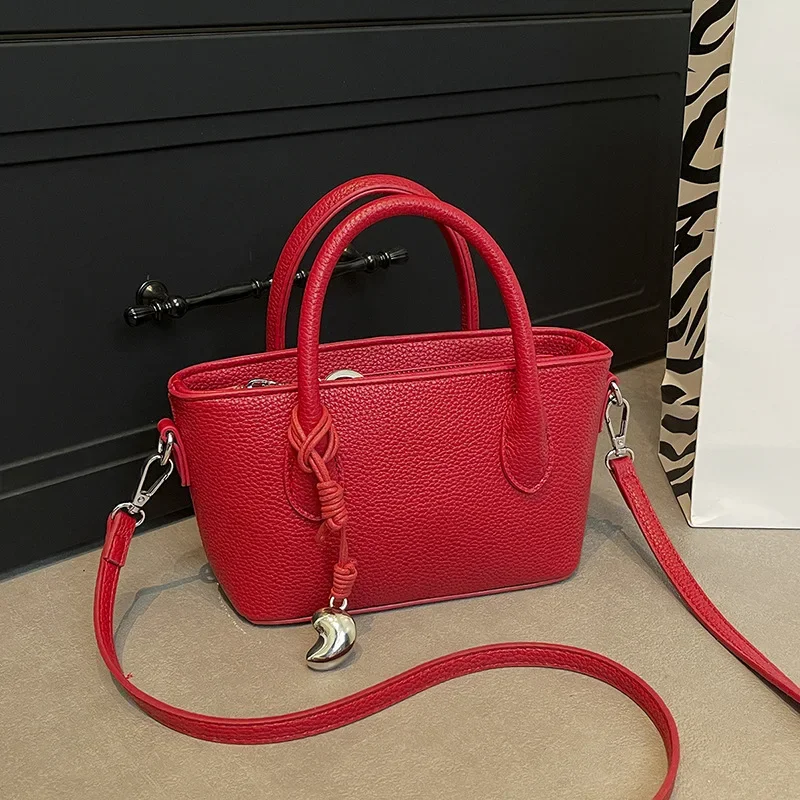 

Fashionable Casual Women's Bag2025New - Stylish Woven Tote, Crossbody Shoulder Handbag, Luxe Lychee Pattern, Trendy & Elegant