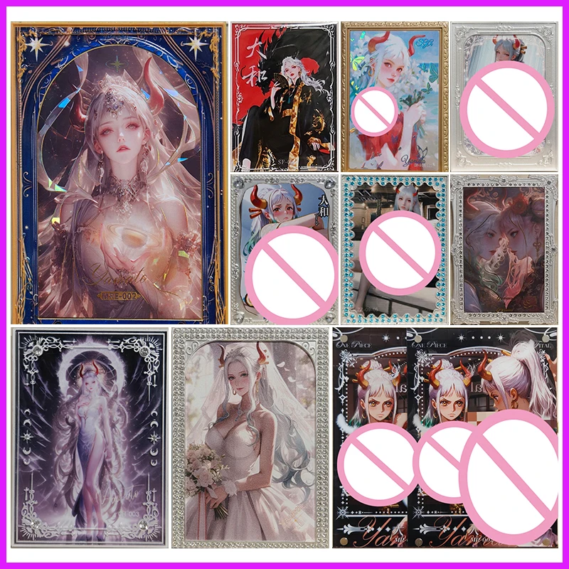 Anime ONE PIECE Rare MRE SF SGA LB GYX ZZ GH MR tarjetas coleccionables holográficas de Metal Yamato juguetes para niños regalo de cumpleaños de Navidad