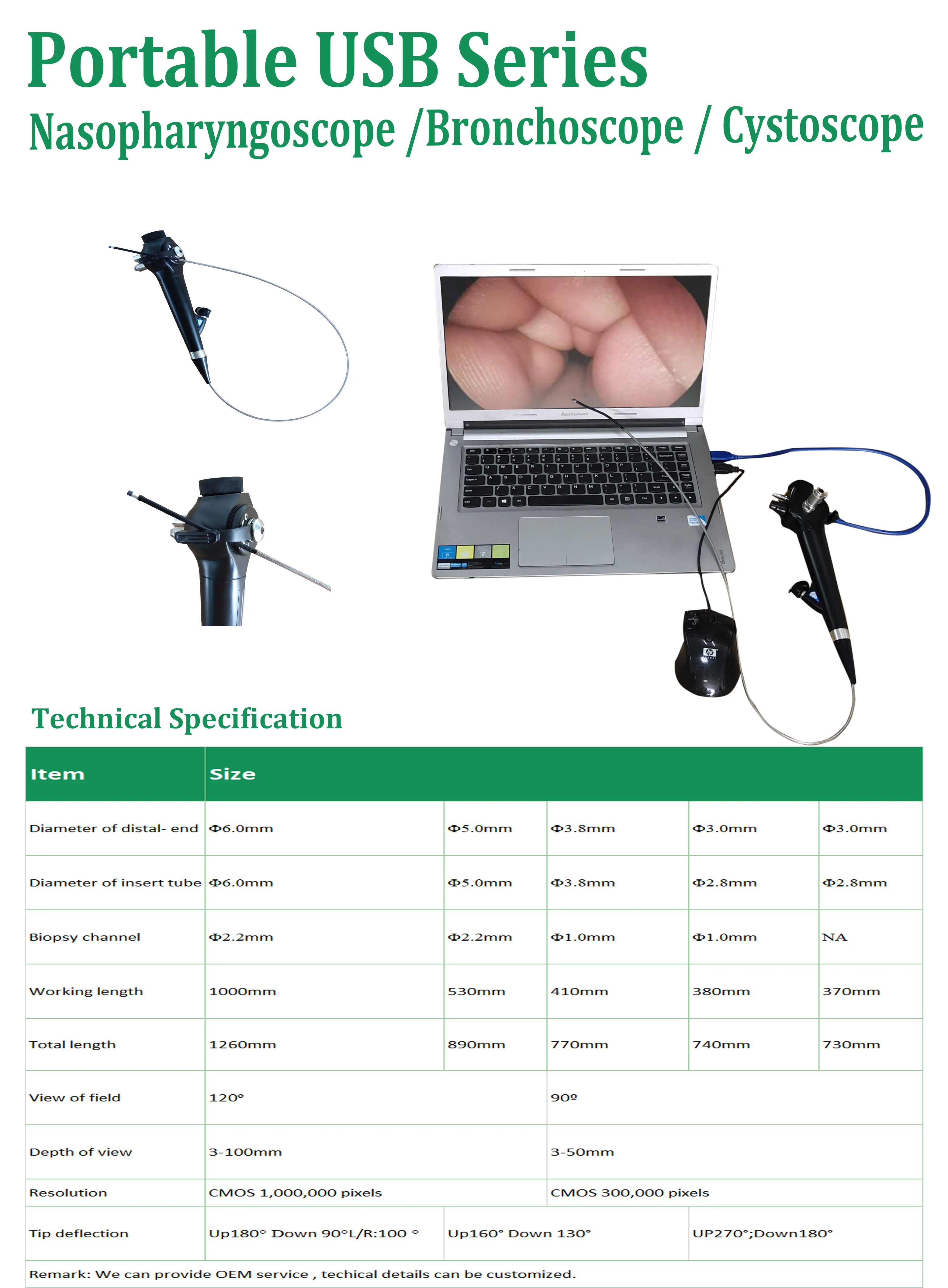 MT MEDICAL Portable USB Series Veterinary Flexible Nasopharyngoscope Bronchoscope Cystoscope Video Laryngoscope For Animal Use