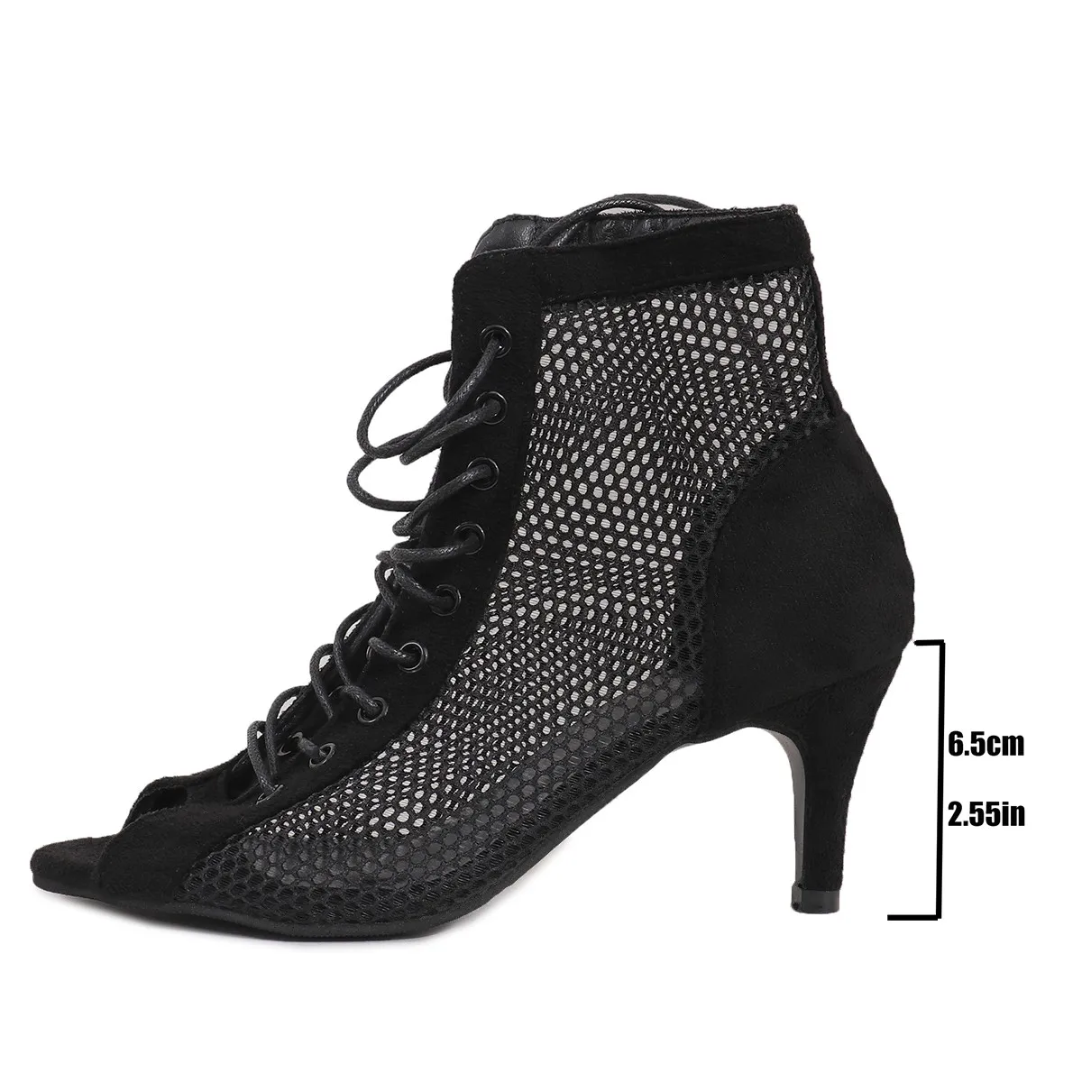 Zapatos altos de baile para mujer, Sandalias de salón, Salsa, Tango, fiesta de moda, malla recortada, tacón alto, novedad de verano