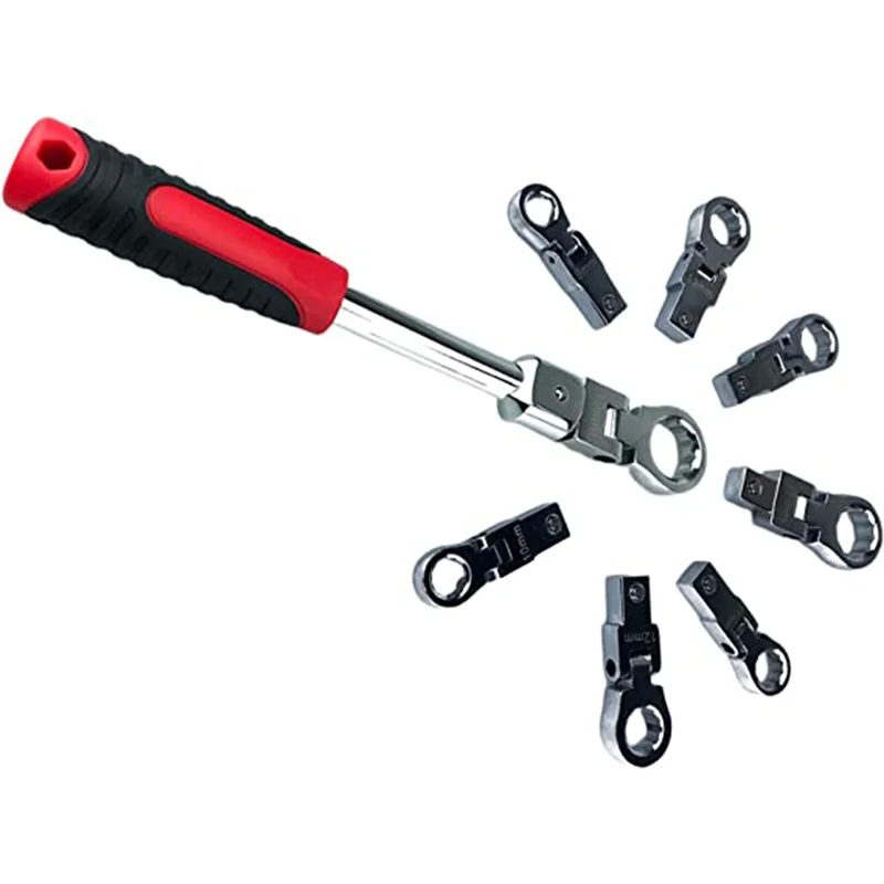 Wrench Set 9-19Mm 8-Piece Wrench Hand Tool Multi-Function Gear Wrench Ratchet Combination Wrench