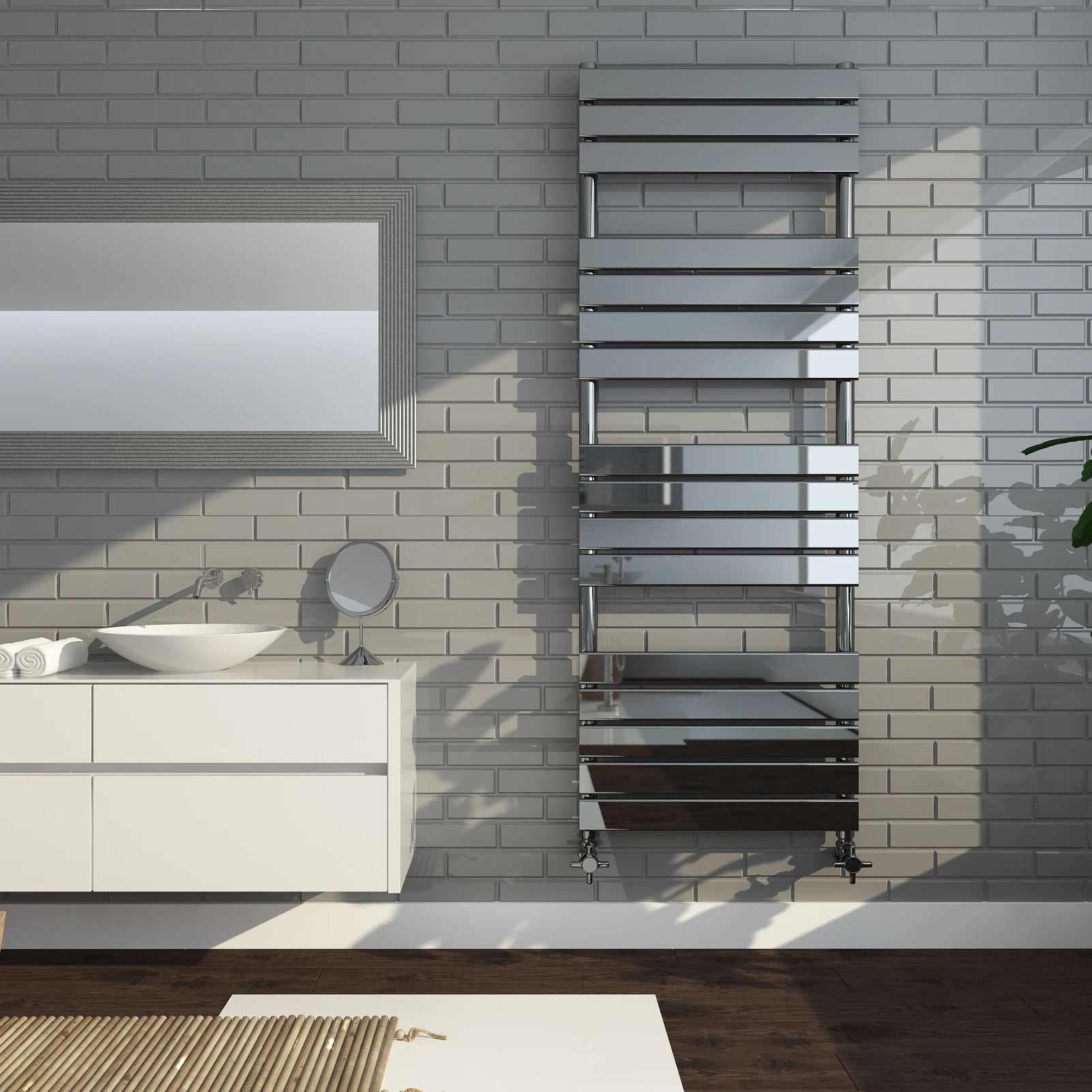 

Best-selling Freestanding And Wall Mounted With Timer Electric SUN-D2 Flat Tube Anthracite Towel Rails