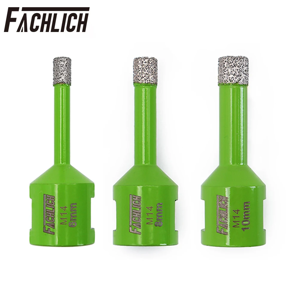 FACHLICH Dia6/8/10mm Diamond Core Bits M14 Thread Ceramic Tile Granite Marble Drilling Crowns Hole Saw Cutter Masonry