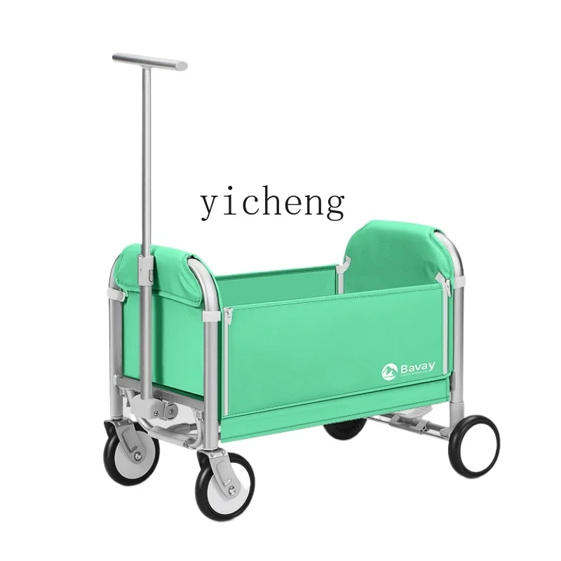 

Tqh Camper Outdoor Camp Trolley Ultra Light Folding Aluminum Alloy Shopping Small Pull Trailer