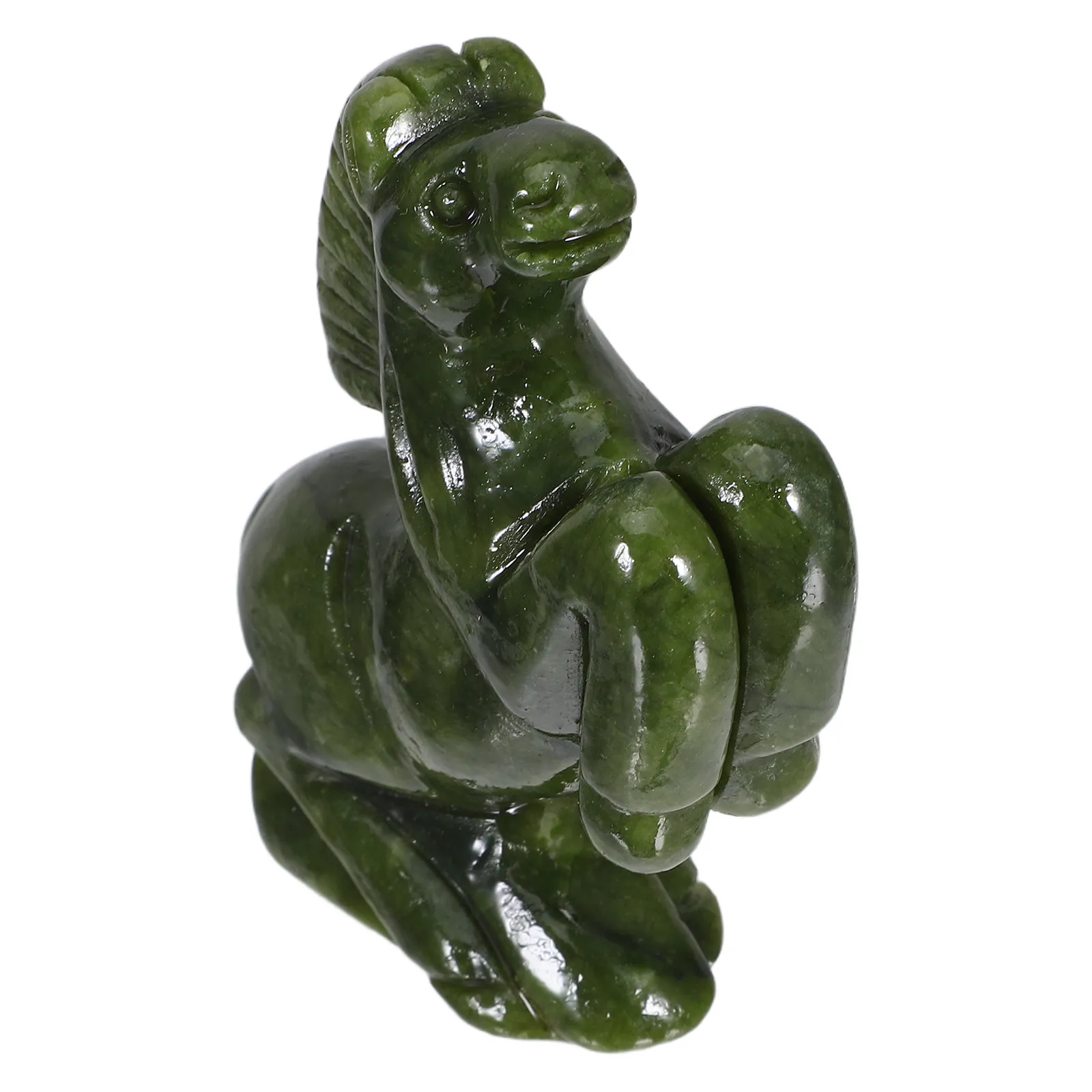 Jade Horse Statue Hand-Carved Feng Shui Ornament for Home Office Decor – Prosperity Lucky Charm