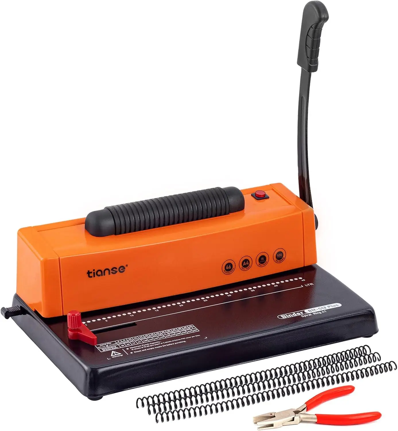 Manual Spiral Coil Binder Book Maker Punch Machine Electric Coil Inserter Suit Letter Size A4 A5