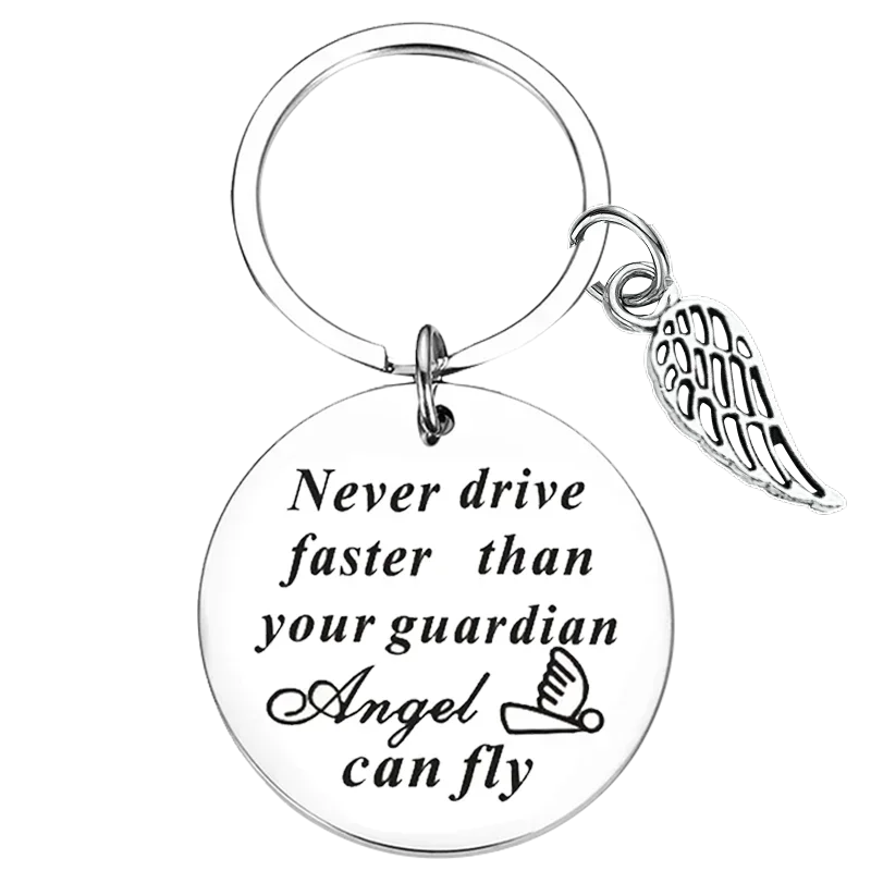 New Driver Driving Gifts Keychain Pendant Drive Safe 16 Birthday Gifts Key Chain Never Drive Faster