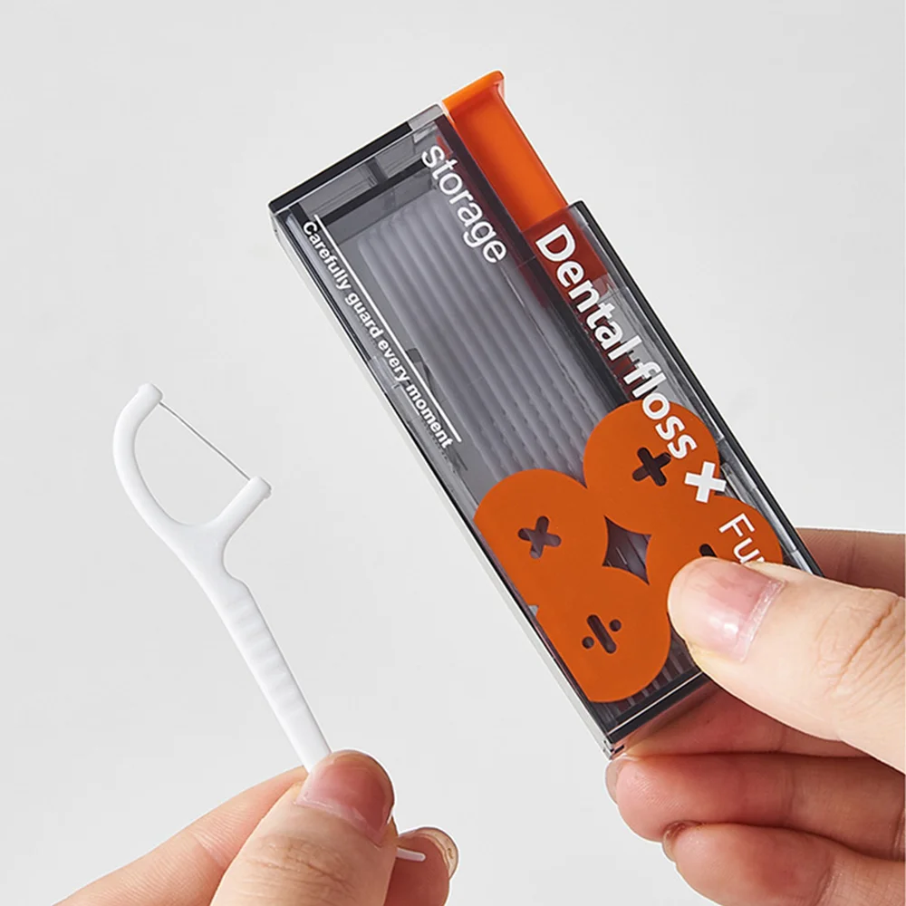 Automatic Dental Floss Storage Box Pop-Up Dental Floss Dispenser With 10Pcs Floss Dental Oral Hygiene Care Portable