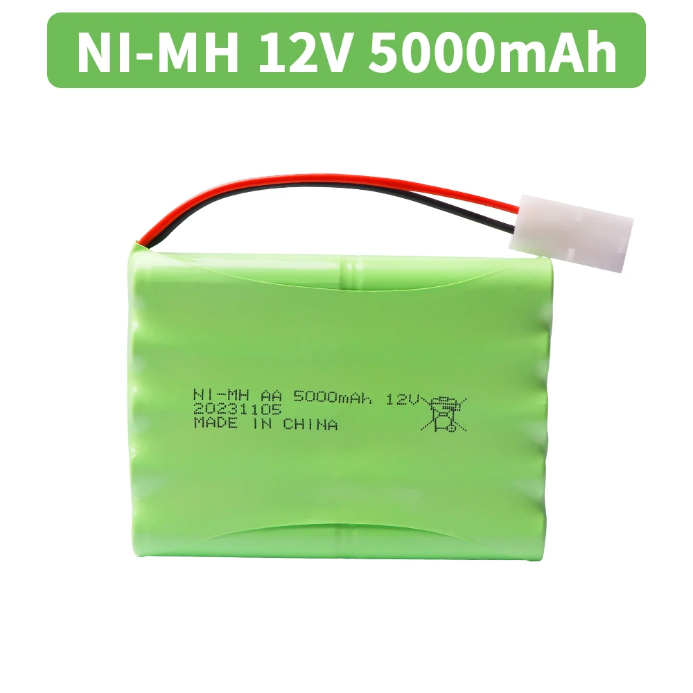 Batteria NiMH 12 V 5000mah con spina Tamiya per serbatoi per auto giocattolo Rc treni robot pistole per barche parti ni-mh AA 12 v batteria