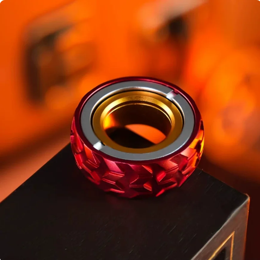 EDC FIDGET Mechanic Paragraph Fidget Ring EDC Ratchet Magnetic Adult Anti Stress  Spinner Office Desk Toys