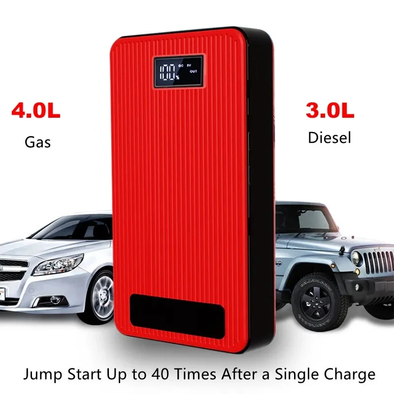 New 12V 800A 8000mAh Car Jump Starter Emergency Battery Booster Multifunction Portable Power Bank Laptop Charger Auto Starter