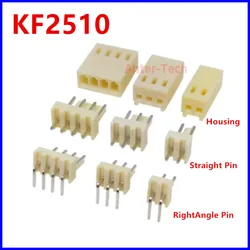 Conector macho y hembra para KF2510-4AW, cabezal de Pin de ángulo recto, 2510, 2,54mm, KF2510, 2P, 3P, 4P, 8P, 2,54mm, 4 pines