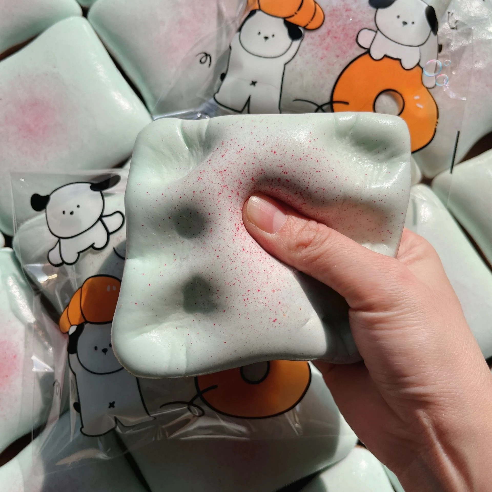 Sticky Toast Cake Stress Langzaam Stijgende Speelgoed Squishy Brood Zintuiglijke Kalmerende Fidget Speelgoed Voor Volwassen Kinderen Geschenken Kerst Verjaardag