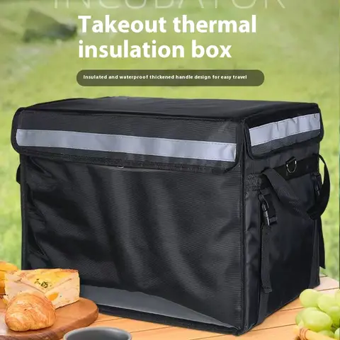 30/45L takeaway box insulated box, black delivery box, thickened waterproof car mounted household insulated box