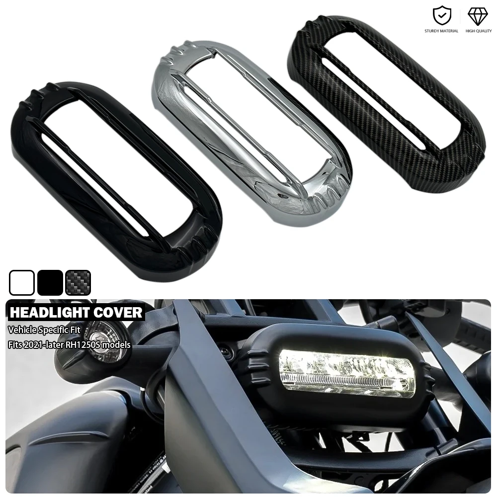 Motorcycle Headlight Trim Cover Chrome/Black/Carbon Head Light Accent Fits For Harley Sportster S RH1250S RH 1250 2021 2022 2023