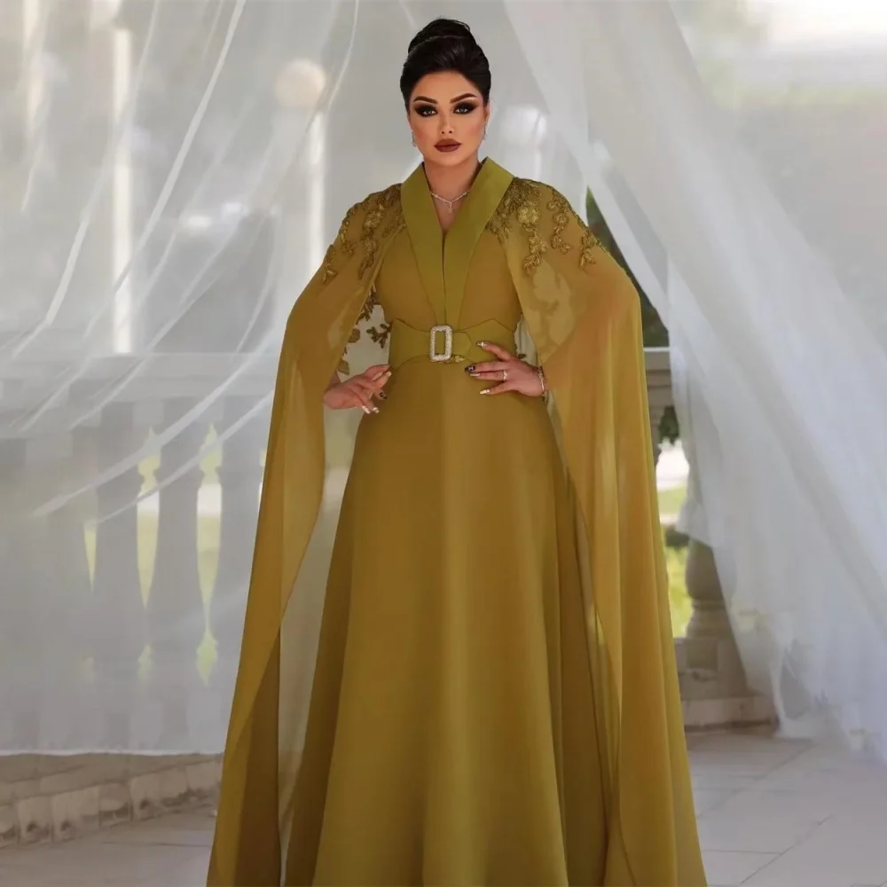 Aangepaste prachtige ruches vrouwen prom dress sexy lange mouw charmante zeemeermin kant applique feestjurk vrouwen avondjurk