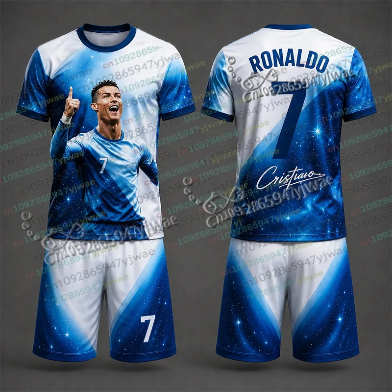 2026 Sonderedition Nr. 7 Fußballtrikot 2-teiliges Set für Damen und Herren Sportbekleidung Sommer Atmungsaktiv Lässiges Kinder-T-Shirt-Shorts-Set – Detail 10