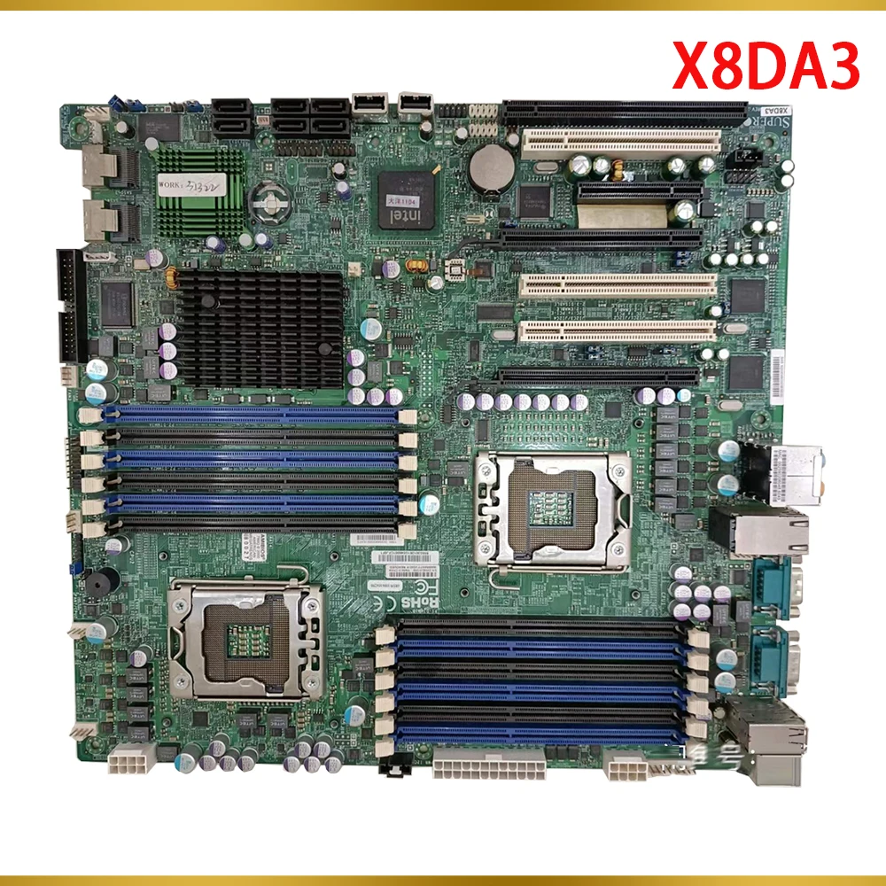 For Supermicro Server Motherboard Xeon Processor 5600/5500 Series DDR3 Broadcom 1068E 8-Port SAS Controller SATA2 X8DA3