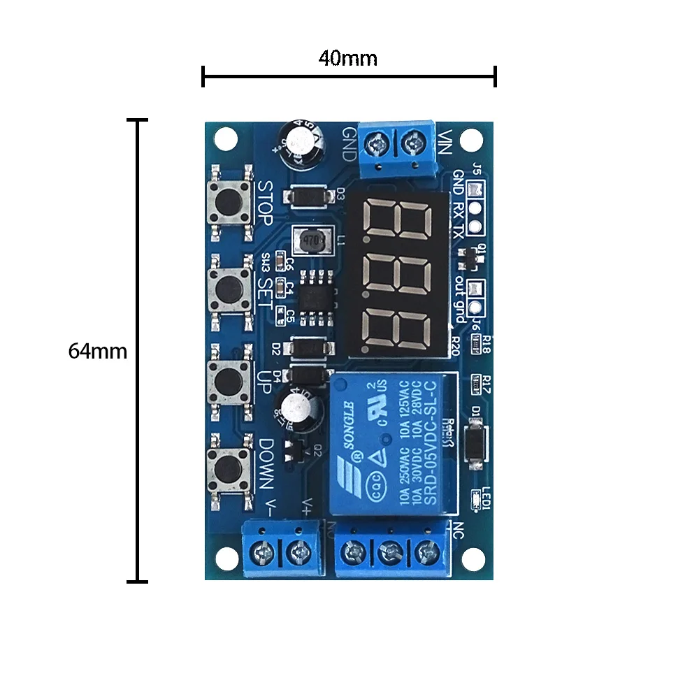 18650 Lithium Battery Charger Board with Over Charge Discharge Protection 6-40V Integrated Circuits XY-DJ