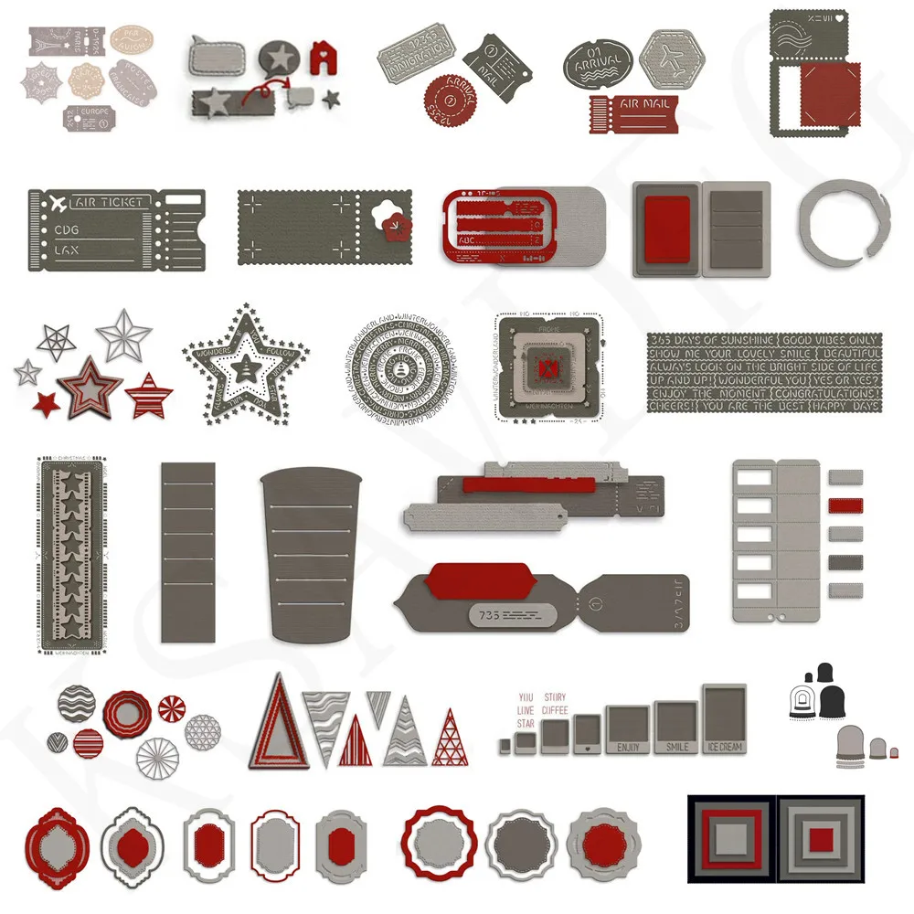 Geometrie-Etikett, Spitze, Metall-Stanzformen für die Kartenherstellung, Papierprägung, Stanzschnitte, Sets, 2024, neue Scrapbook-Schablonen (29 Stile)