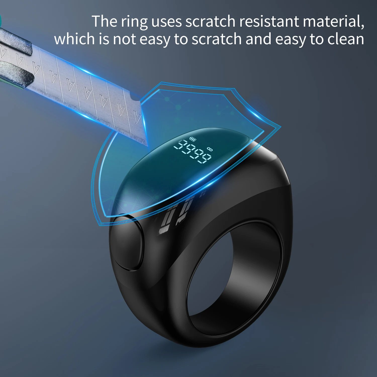 Smart Ring Counter with Bluetooth Muslim Ramadan Gift Zikr Ring Digital Electronic Counter Clicker Clear Display