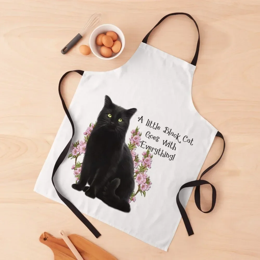 

A LITTLE BLACK CAT Apron kitchen clothes for men Kitchen Things Women's Dress Kitchen Supplies Idea Goods Apron