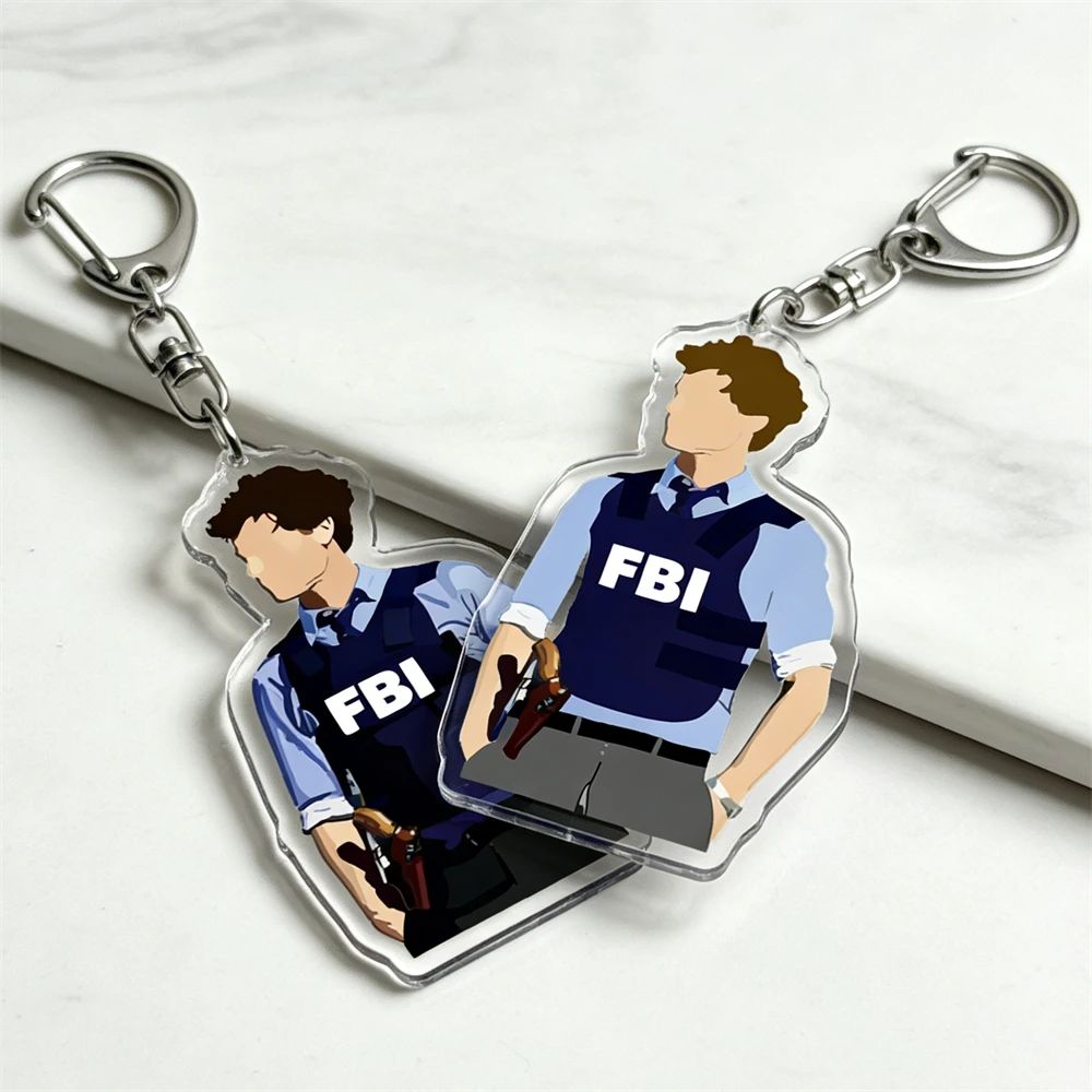 FBI BAU Criminal Minds Keychains for Women Accessories Bag Spencer Reid Criminalminds FBI Morgan Key Chain Fans Gifts Keyrings