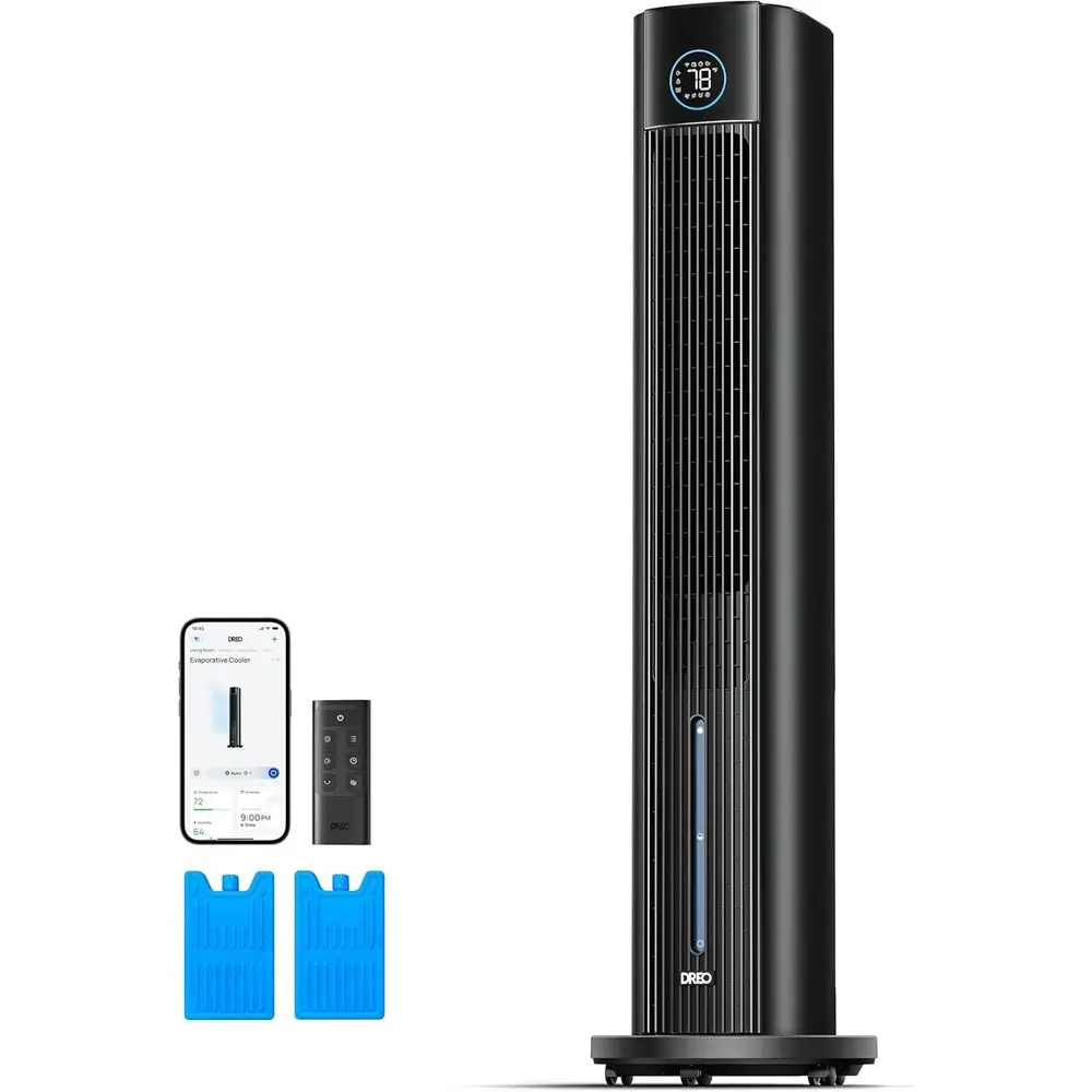 

Tower an or Bedroom, 43" Cooling ans That Blow Cold Air 2026 Upgraded, Eative Air Cooler, Quiet 80° Oscillating loor an, Easy Cl