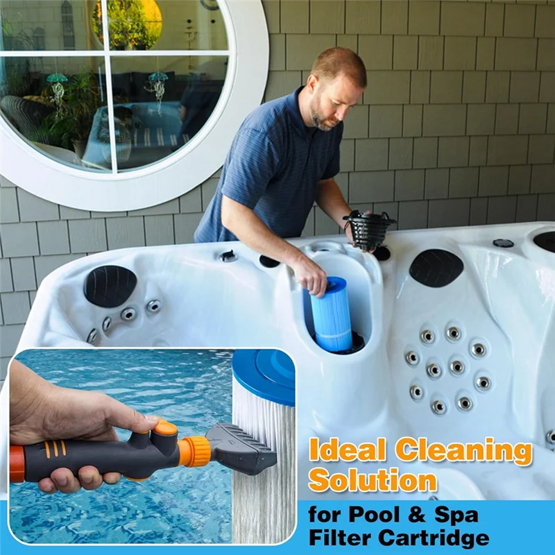 

Pool Spa Filter Cleaner Tool, Reusable Pool Filter Cleaner, Hot Tub/Pool/Spa Filter Cleaning Tool, Spa Filter Cleaner