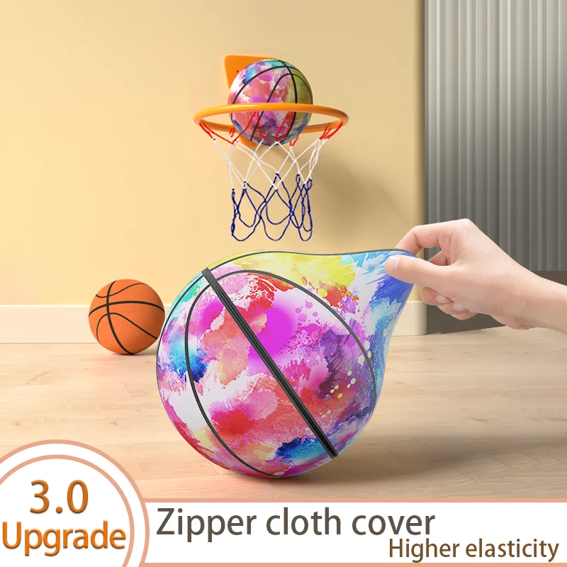 Quiet & ยืดหยุ่นสูงการฝึกอบรมในร่มบาสเกตบอลของเล่นกีฬา Unisex พร้อมลูกบอลโฟมนุ่มผ้า CoverLab บาสเกตบอลเงียบ