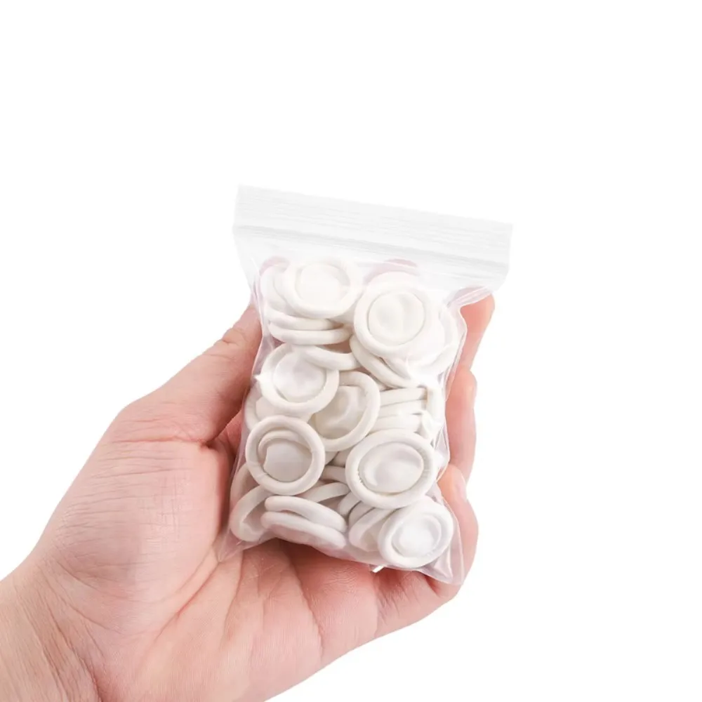 50/100Pcs Protective Fingertip Natural Rubber Gloves Disposable Latex Finger Cots for DIY Epoxy Resin Molds Making Tools KK Y2K