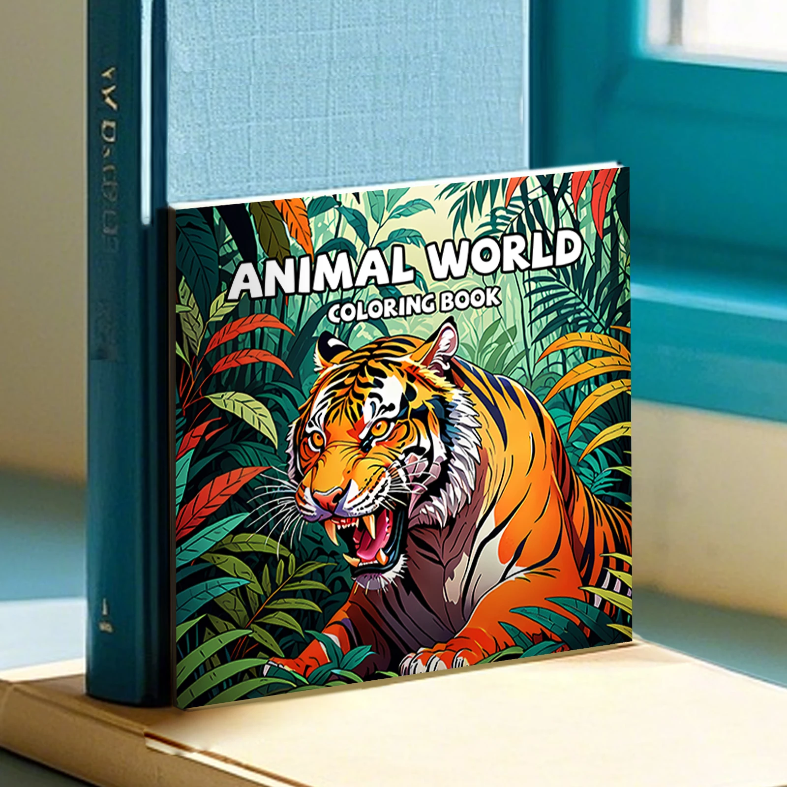 Animal World Coloring Book for Adults - Therapeutic Art Therapy Featuring Cute Tiger and Cat Patterns Book For Adults And Teens image 4