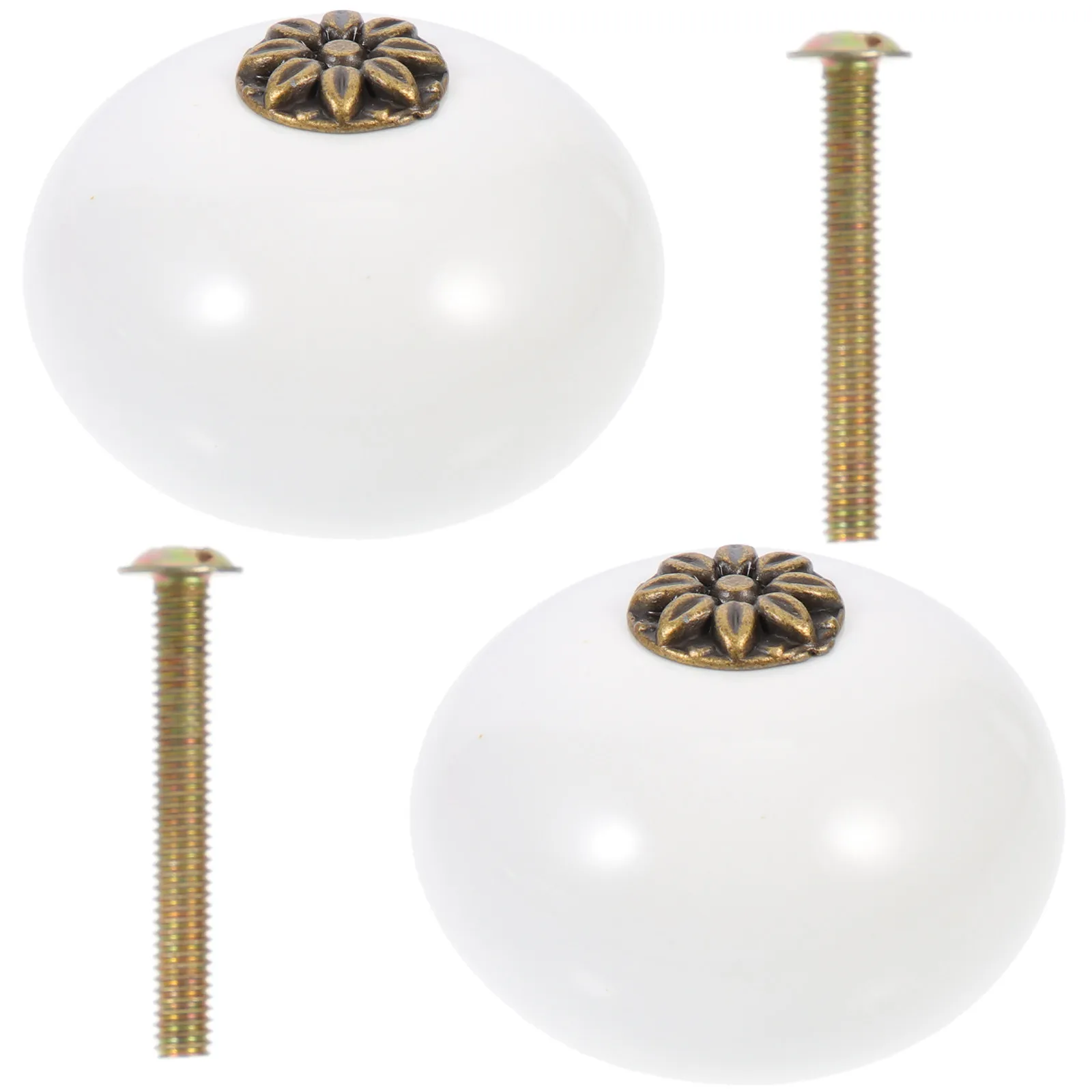 

2Pcs Round Dresser Handles Single Hole Knobs for Cabinets Drawers Wardrobes Shoe Cabinets Bookcases Interior Door Hardware